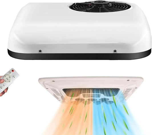 Climatiseur 12V/24V, 12 V, camping, Unité de climatisation de toit CC Cool Rooftop, compatible avec les camping-cars, bateaux et remorques 12V