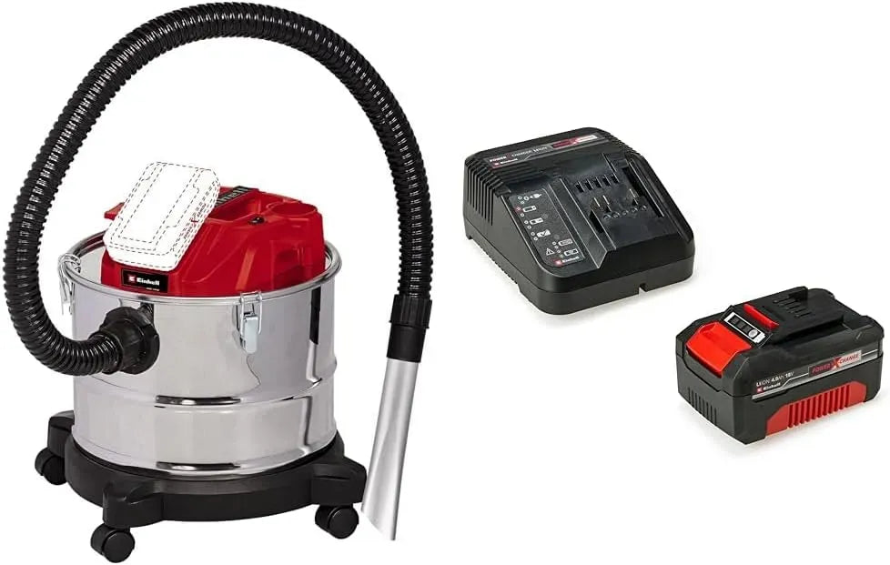 Einhell AV 18 Aspirateur, 15 L, 18 V, puissance d'aspiration de 100 mbar, ec Chargeur et Batterie 4,0Ah