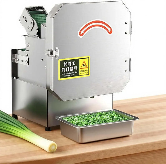Électrique 300W, Épaisseur Réglable 1,5-35mm, pour Coupe-Légumes Rapide Professionnel pour Oignons Ciboulettes Céleri, Usage Restaurant Cuisine