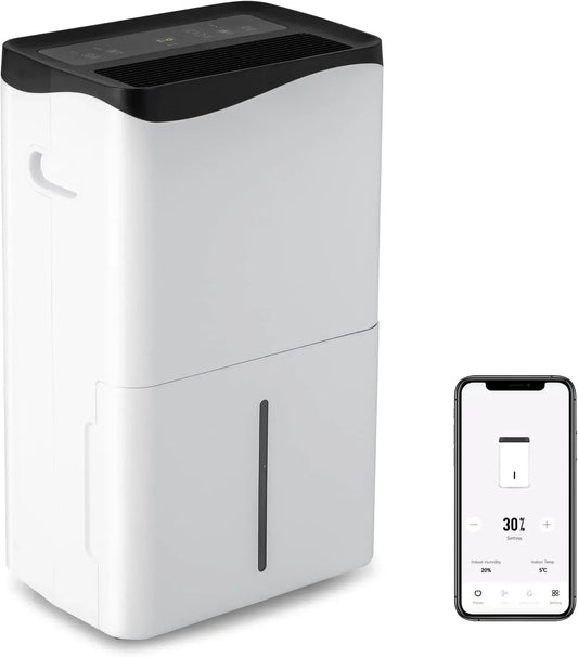 Sèche-linge, 5 L, GOPLUS 50L/Jour 24H, portable, minuteur, grand réservoir, décoration de salon, Déshumidificateur avec Minuterie Réservoir d'Eau 5L