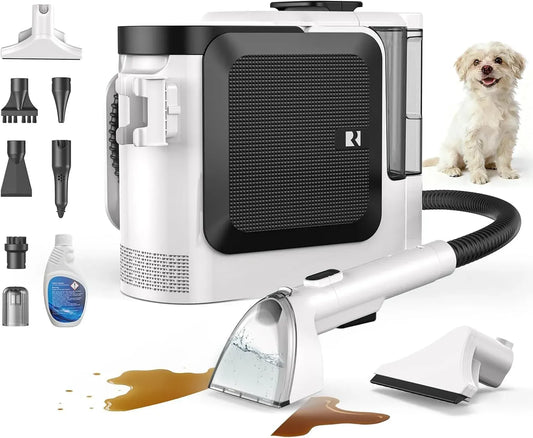 Aspirateur, 1800 W, Redkey 4-en-1, vapeur, 1800W 26000Pa Nettoyeur Canapé Tissu, 7 Accessoires & Solution de Nettoyage, C2 Shampouineuse