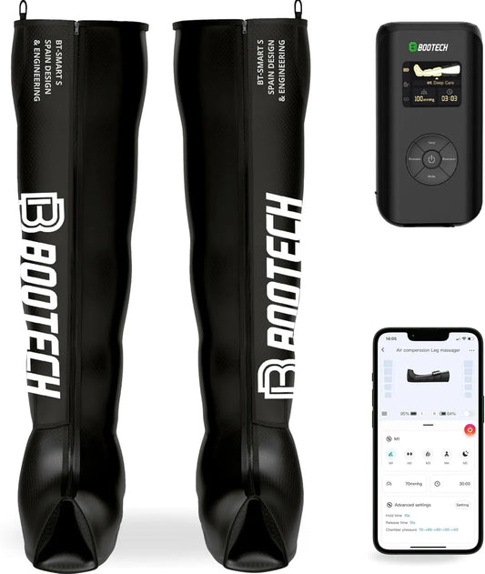 le drainage lymphatique et la, Bottes de massage de compression sans fil pour les jambes avec contrôle par application, bottes de récupération par