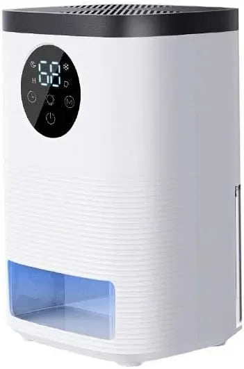 Déshumidificateur, 35 dB, portable, minuteur, grand réservoir, silencieux, Réservoir de 1400 ml avec arrêt automatique