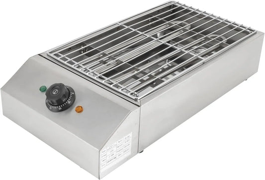 Barbecue, table, 25,5 x 42,5 cm, 50 à 300 °C, 2,6 kW, pose libre, gril, amovible