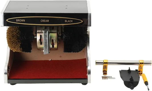 polisseuse électrique, équipé de 2 brosses, Cireuse à chaussures automatique 60 W, 1200 tr/min