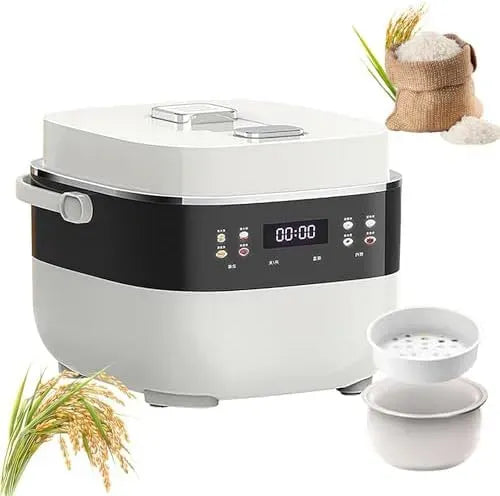 24h Cuiseur, cuiseur multifonction électrique, multicuiseur électrique, cuiseur à riz électrique, 3 L, minuteur, vapeur, pour 2 à 5 personnes