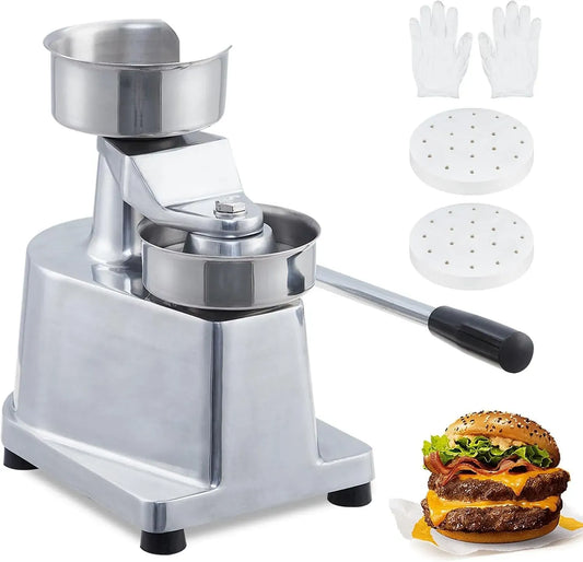 Machine à hamburger, Presse, 10,2 cm, acier inoxydable, pour une préparation parfaite du hamburger