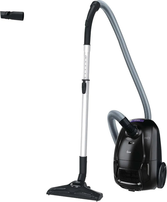 Hoover HE1 Aspirateur, 2,5 L, Capacité Sac 2,5L, Rayon d'Action 7,5m, Filtre EPA, 7,5 m