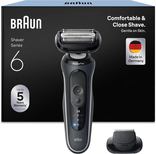 Braun Serie 6 62-G1200SI Rasoir, gris, Rasoir Electrique Homme Gris