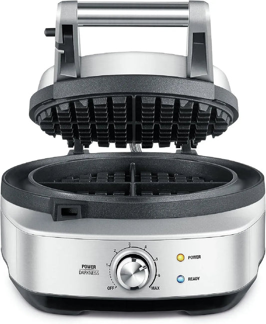 Sage The No-Mess Waffle, Gaufrier Classique, 7 Réglages de Brunissement, 900W, Acier Inoxydable Brossé, Douve Anti-Débordement