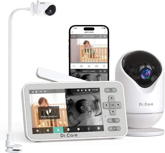 1080p 3000mAh Babyphone, Support, moniteur vidéo pour bébé, Wi-Fi